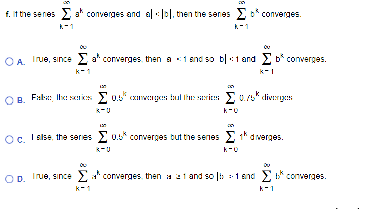 Solved Determine whether the following statements are true | Chegg.com