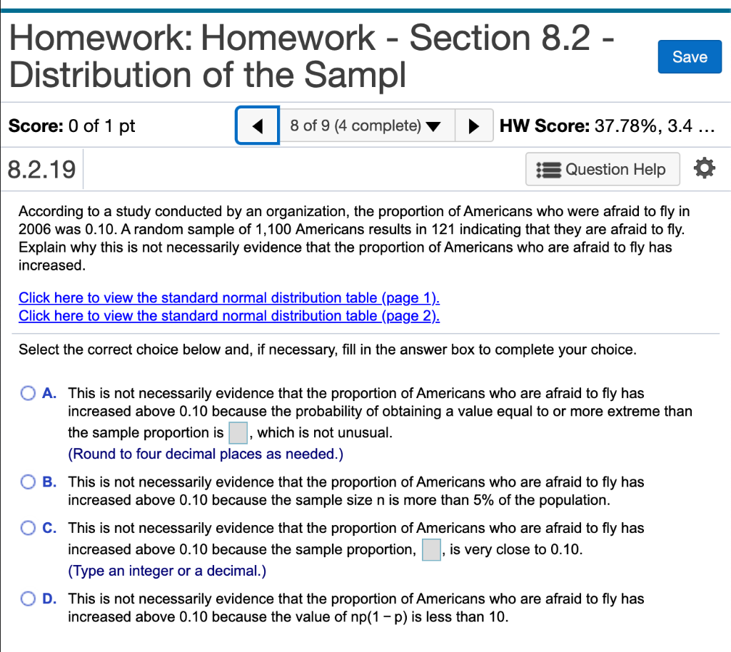 Statistics 8.2: Distribution of the Sample Proportion Flashcards