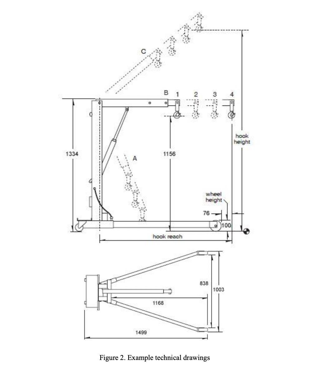 Solved Figure 2. Example technical drawings | Chegg.com