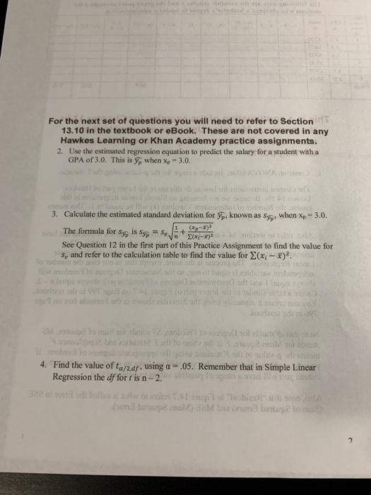 Solved Ch 13 and 14 Practice Part 2 The following data are | Chegg.com