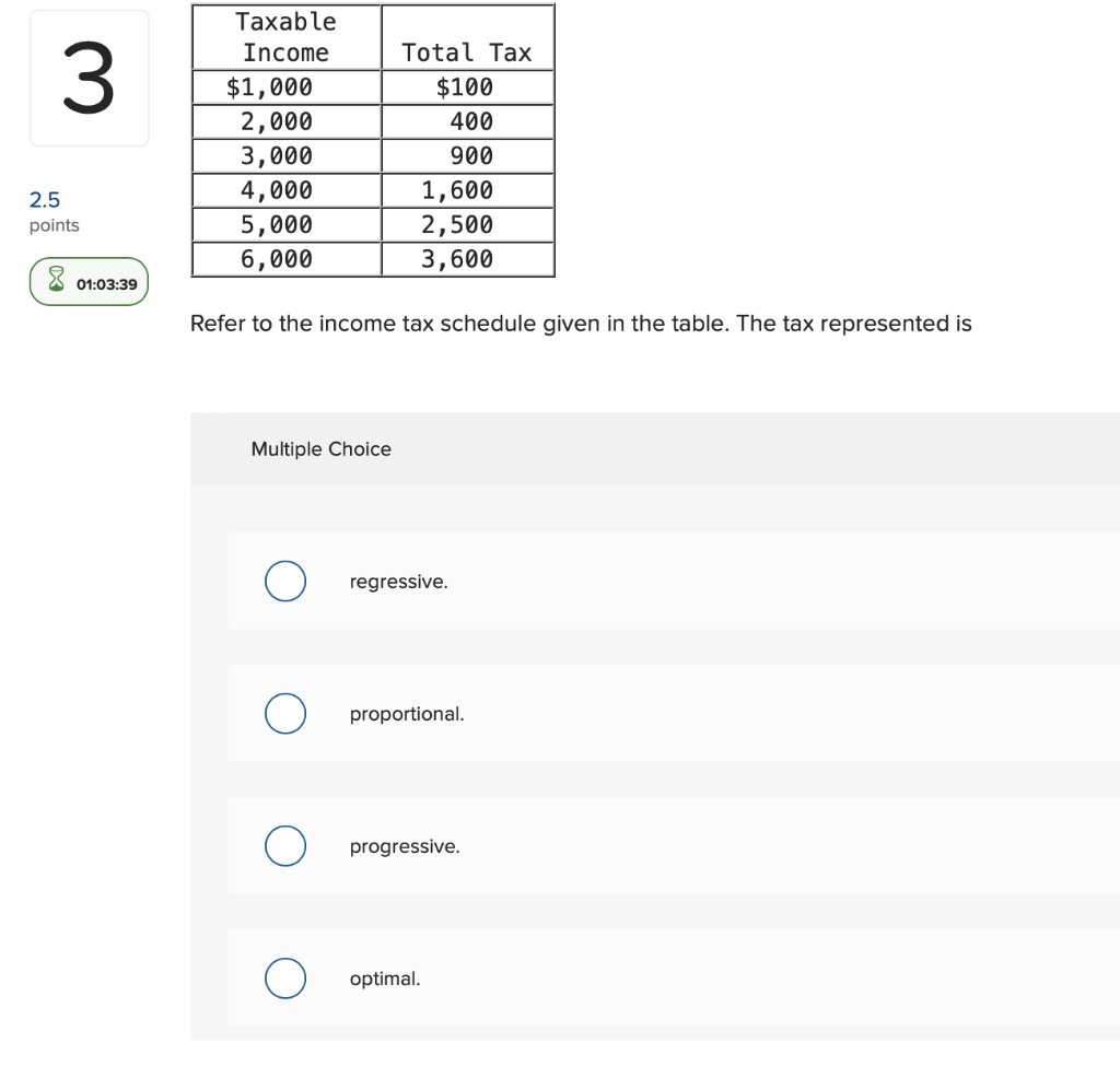 Solved 3 Taxable 1,000 2,000 3,000 4,000 5,000 6,000