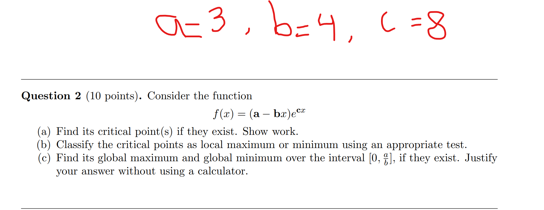 Solved Question 2 10 Points Consider The Function