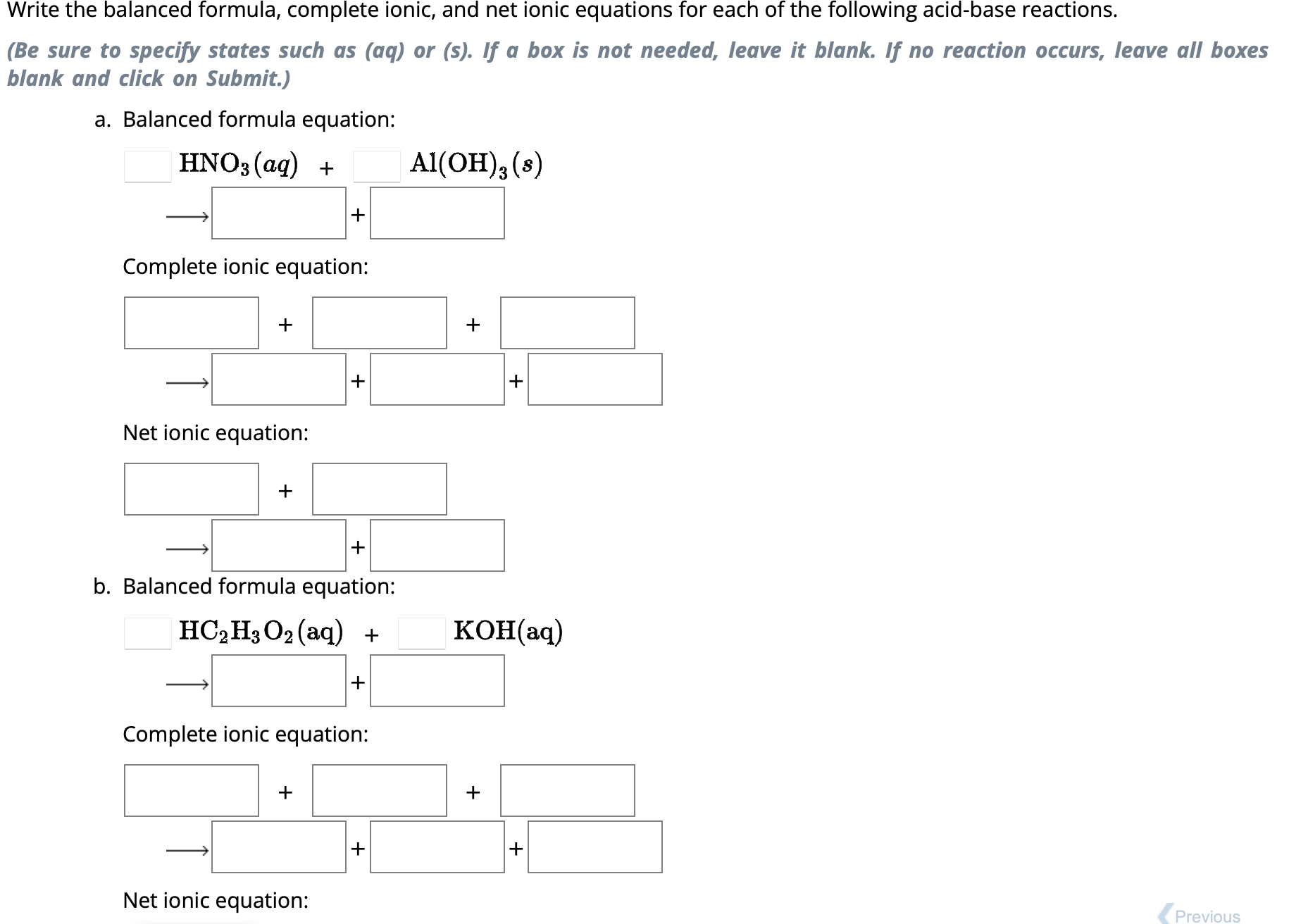 Solved Write The Balanced Formula, Complete Ionic, And Net | Chegg.com