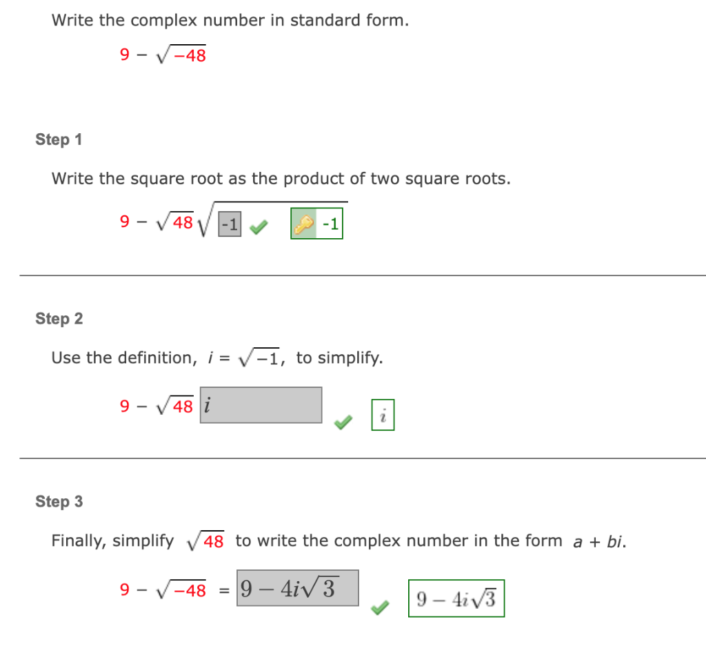 Solved Write The Complex Number In Standard Form How Are