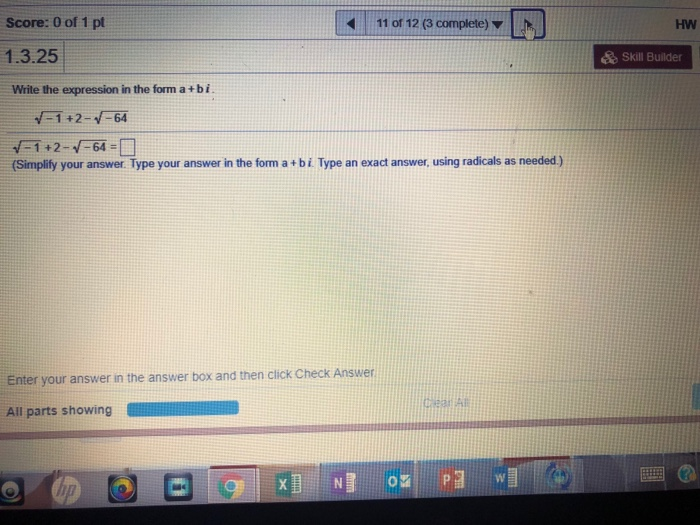 Solved Score: 0 of 1 pt 1.3.25 Write the expression in the | Chegg.com