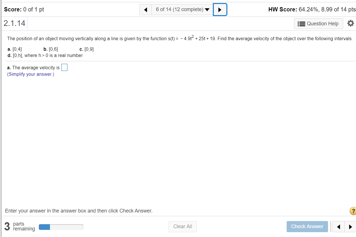 Solved Score: 0 of 1 pt 6 of 14 (12 complete) HW Score: | Chegg.com