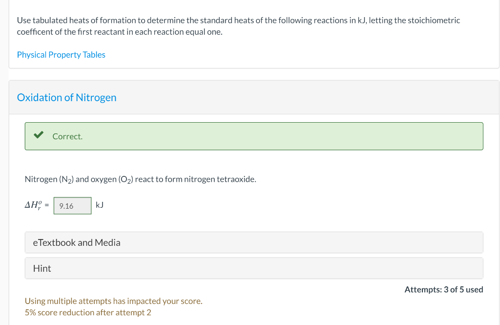 Solved Use tabulated heats of formation to determine the | Chegg.com