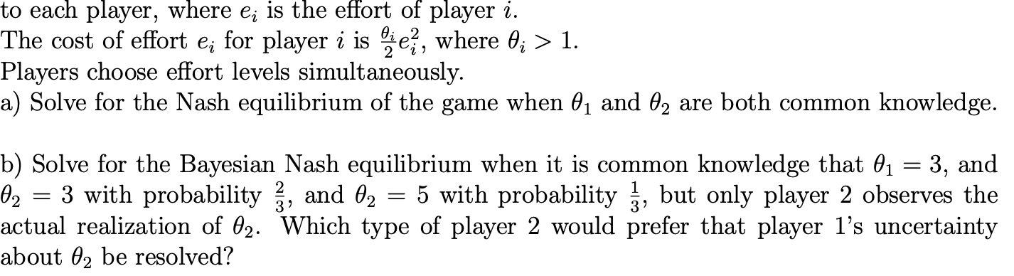 Player 1 and Player 2 work together to produce a | Chegg.com