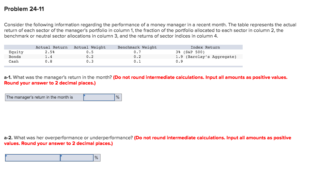 Solved b. What was the contribution of security selection to | Chegg.com