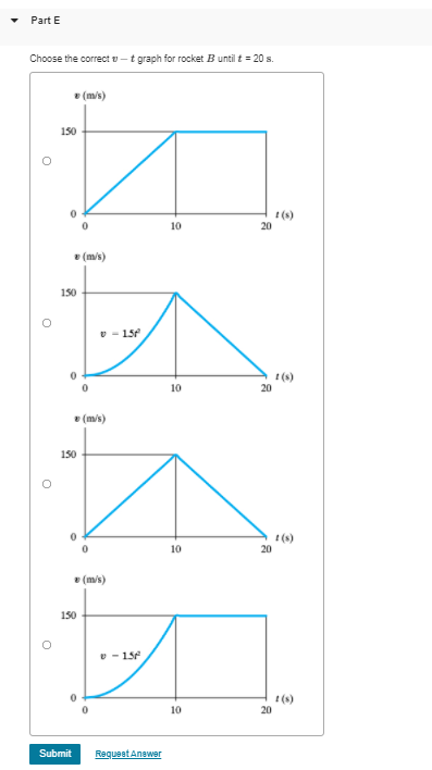 Solved Part B Two Rockets Start From Rest At The Same | Chegg.com