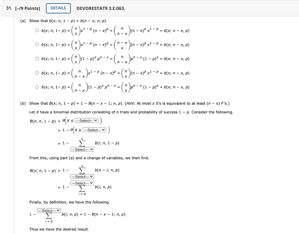 Solved 31 19 Points Details Devorestat9 3 E 063 A Chegg Com