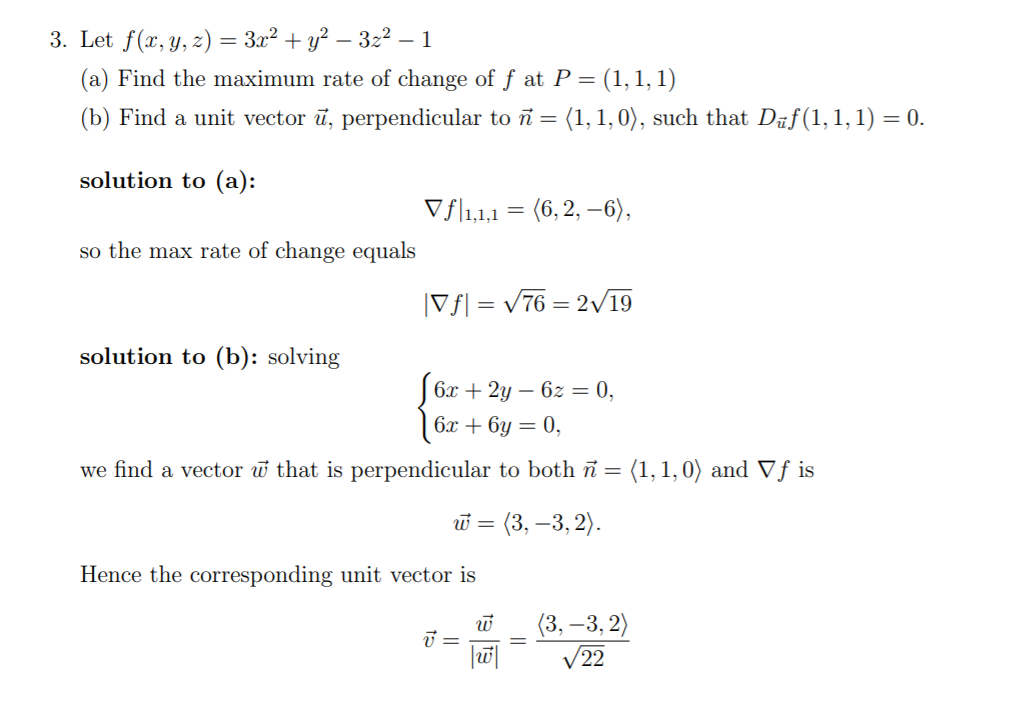 Solved This Is A Problem On My Calc 3 Sample Final With Chegg Com