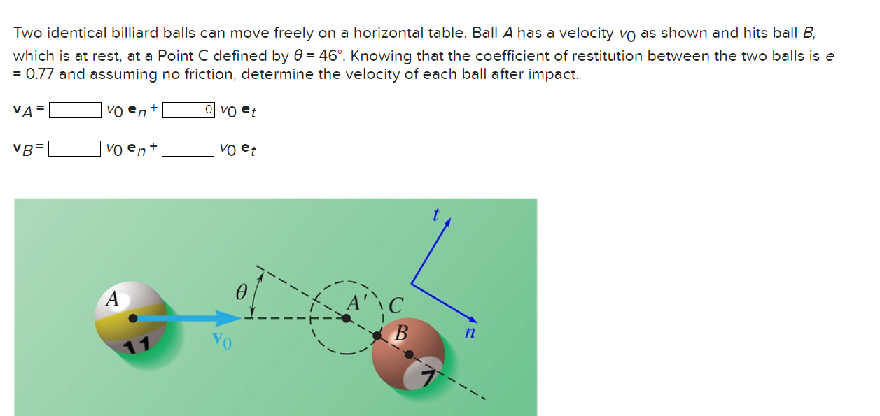 Solved Two identical billiard balls can move freely on a