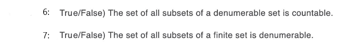 Solved 6: True/False) The set of all subsets of a | Chegg.com