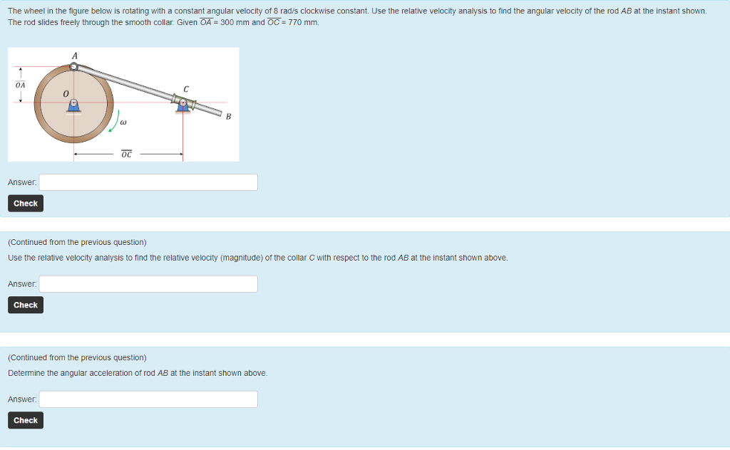 Solved The wheel in the figure below is rotating with a | Chegg.com