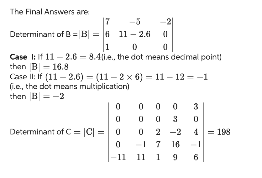 Solved answerr from first queston: Determine by | Chegg.com