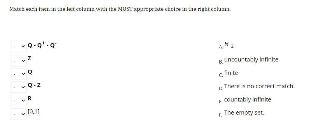 Solved Match each item in the left column with the MOST | Chegg.com