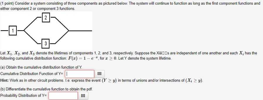 Solved (1 point) Consider a system consisting of three | Chegg.com