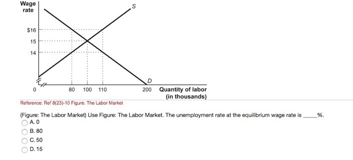 Solved: Wage Rate $16 15 14 200 Quantity Of Labor (in Thou... | Chegg.com