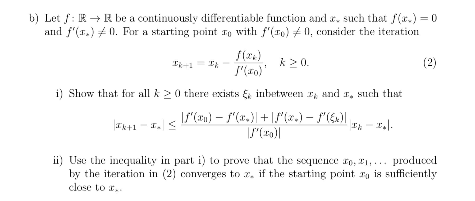 Solved B Let F R R Be A Continuously Differentiable