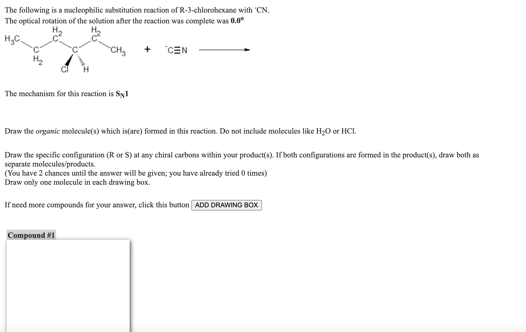 Solved The following is a nucleophilic substitution reaction | Chegg.com