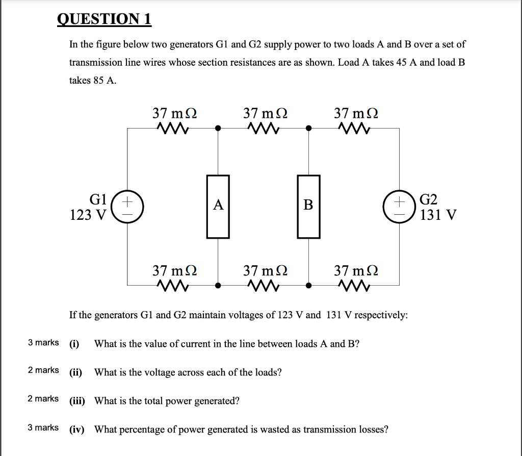 Solved QUESTION 1 In the figure below two generators G1 and | Chegg.com