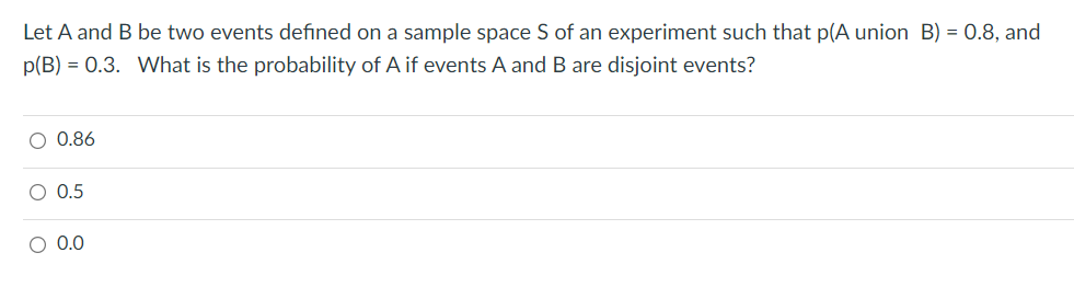 Solved Let A And B Be Two Events Defined On A Sample Space S | Chegg.com