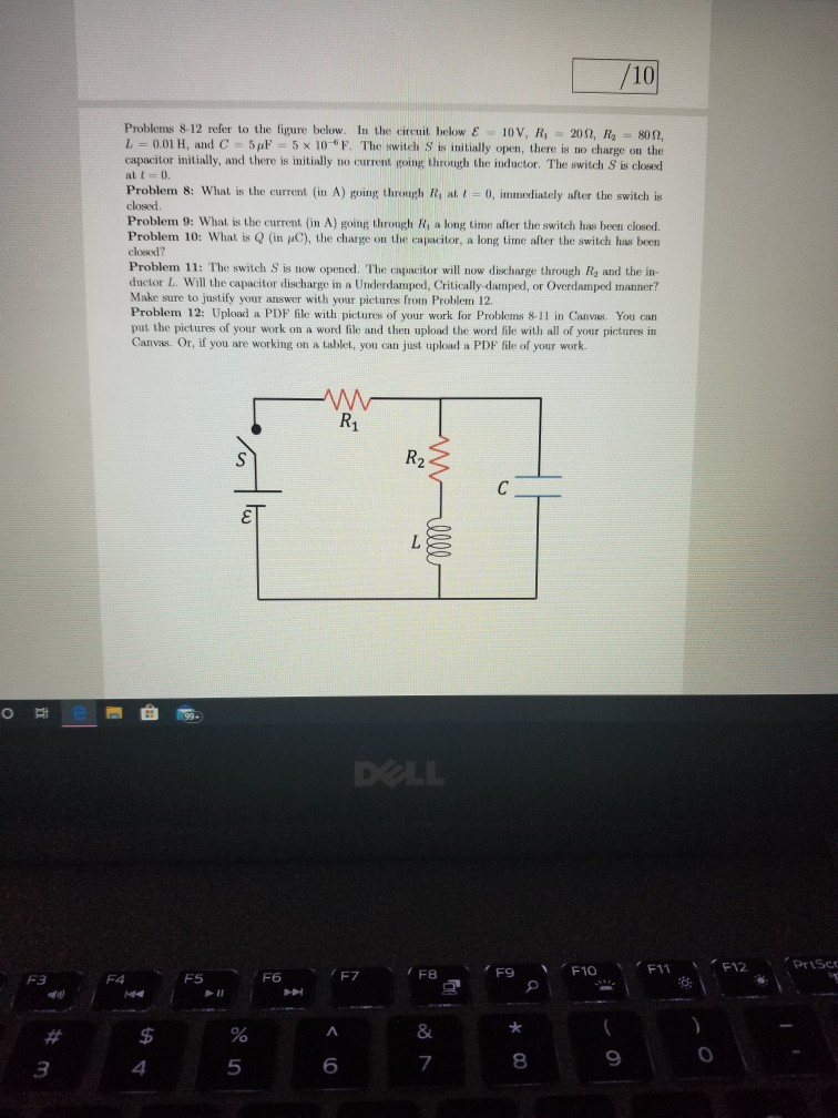 Solved /10 Problems 8-12 refer to the figure below. In the | Chegg.com