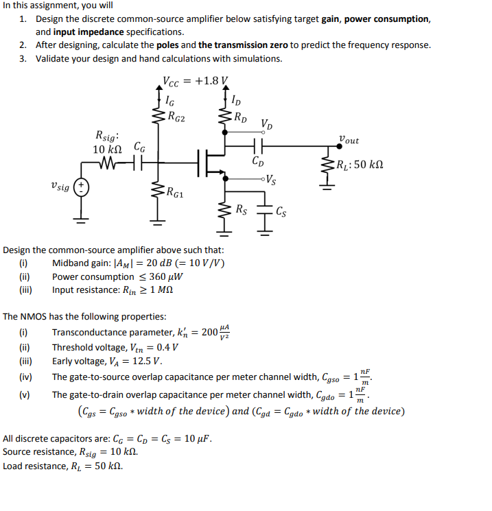 Solved In This Assignment, You Will 1. Design The Discrete | Chegg.com