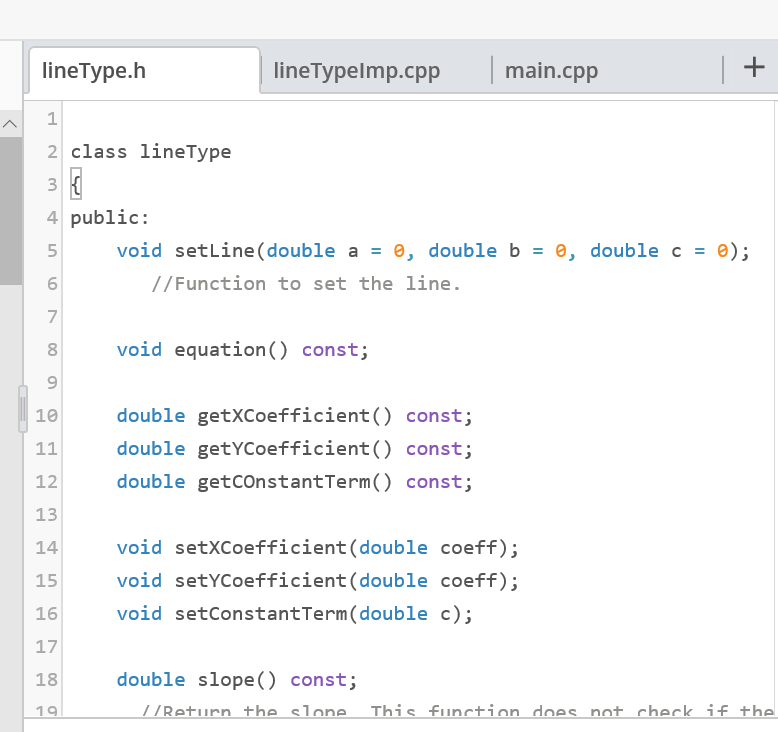 Solved C++ Code Question: The equation of a line in standard | Chegg.com