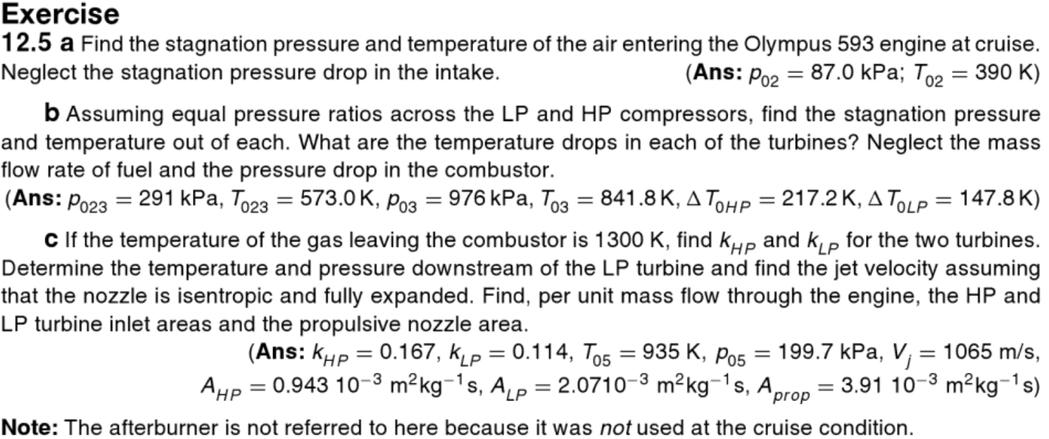 Solved = = = = Exercise 12.5 a Find the stagnation pressure | Chegg.com