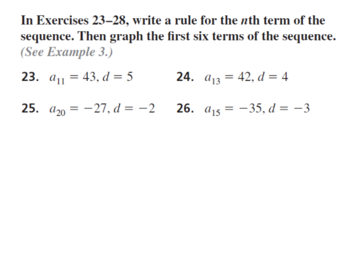 Solved In Exercises 23-28, write a rule for the nth term of | Chegg.com
