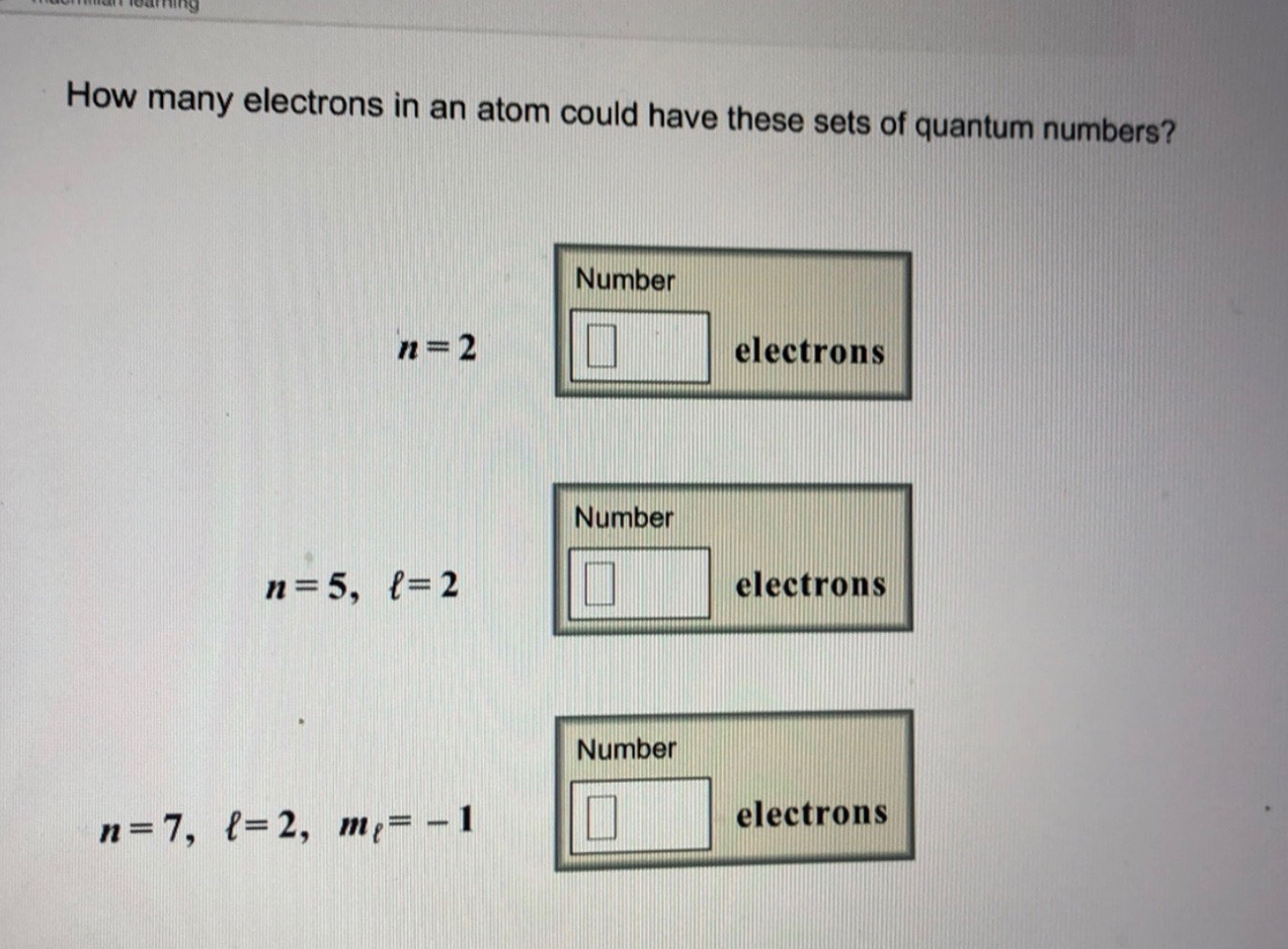 How Many Electrons In An Atom Could Have N 2