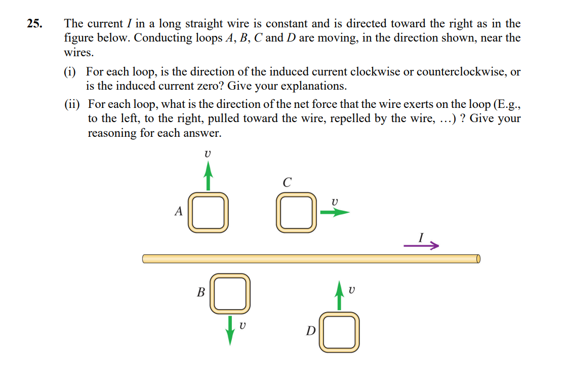 Solved The current I in a long straight wire is constant and