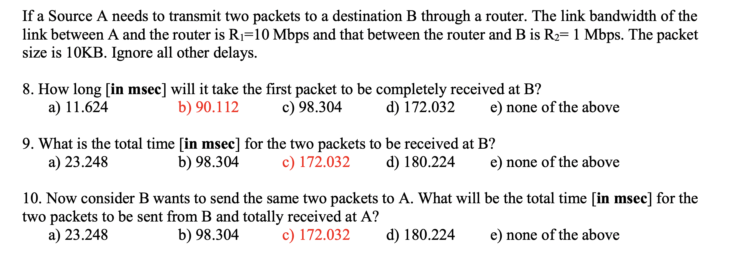 Solved If a Source A needs to transmit two packets to a | Chegg.com