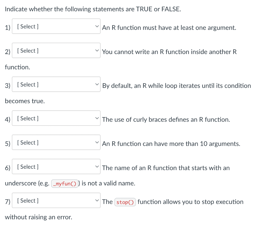 Solved Indicate whether the following statements are TRUE or | Chegg.com
