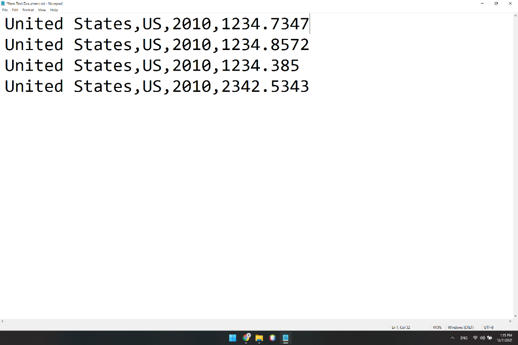 Solved ((((java)))) I have csv file and it has 4 rows | Chegg.com