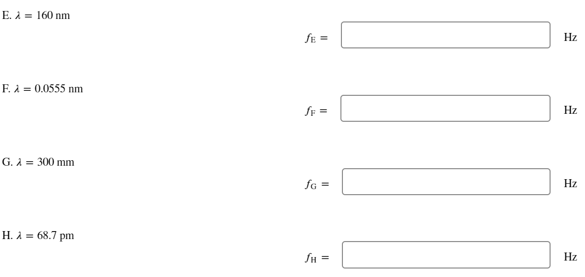 Solved Calculate the frequencies f of the electromagnetic | Chegg.com