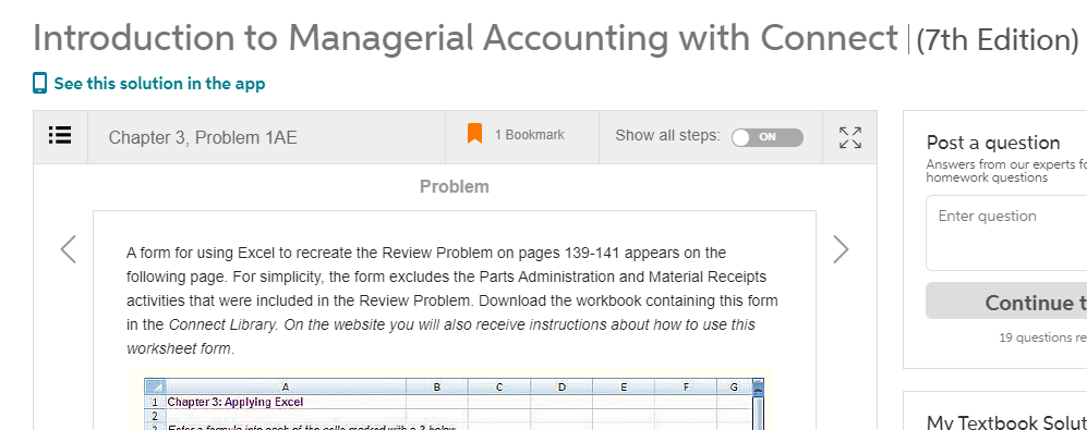 Introduction to Managerial Accounting with | Chegg.com