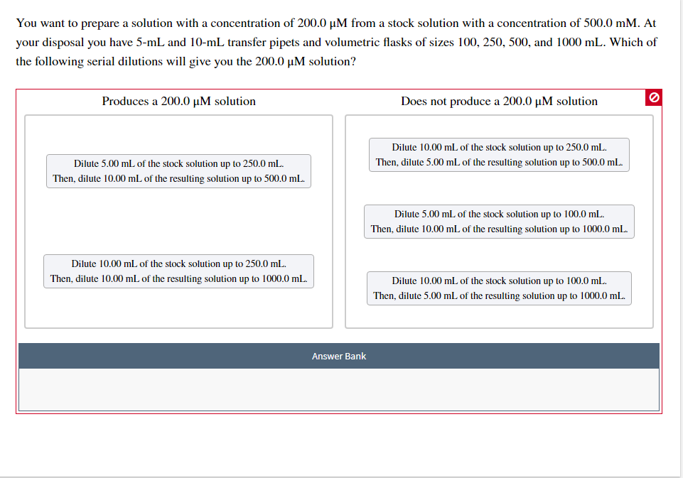 Solved You Want To Prepare A Solution With A Concentration Chegg Com   Php21bpWE 