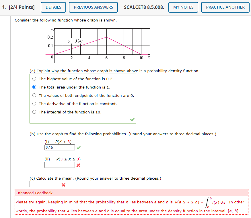 Solved 1. [2/4 Points] DETAILS PREVIOUS ANSWERS SCALCET8 | Chegg.com