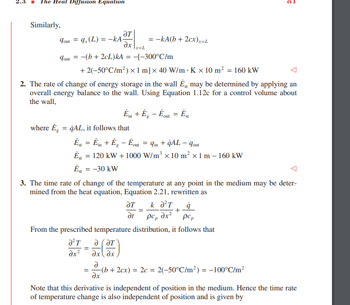 Solved The temperature distribution across a wall 1 m thick | Chegg.com