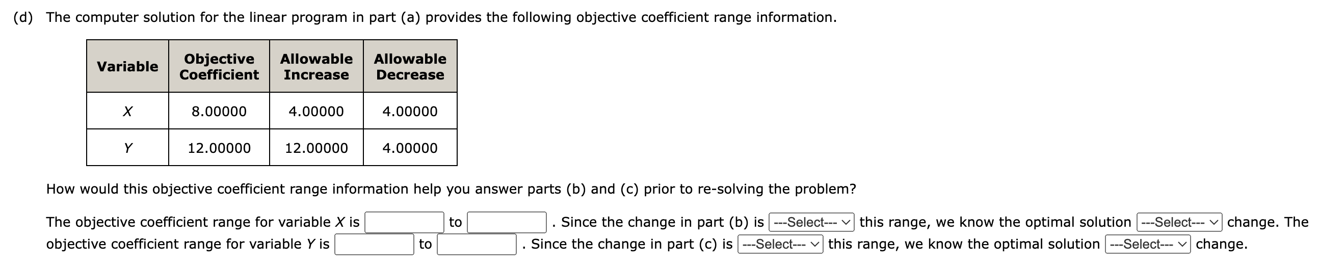 Solved Consider the following linear program. Min 8X+12Y | Chegg.com