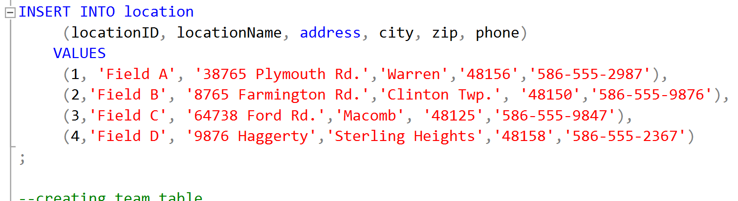 Solved Using the Football database, create a view that will | Chegg.com