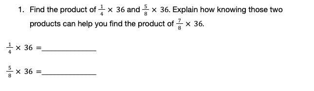 Solved 1. Find the product of 41×36 and 85×36. Explain how | Chegg.com