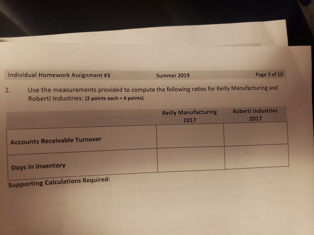 Solved Individual Homework Assignment #3 Summer 2019 Page 2 | Chegg.com