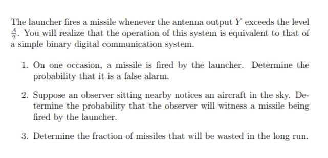 An anti-aircraft missile launching system is shown | Chegg.com