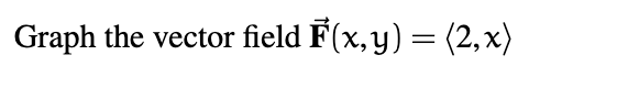 Graph the vector field F(x,y)= 2,x | Chegg.com