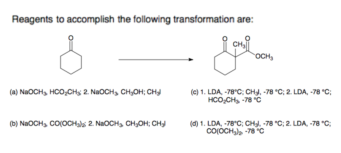 Solved Reagents to accomplish the following transformation | Chegg.com