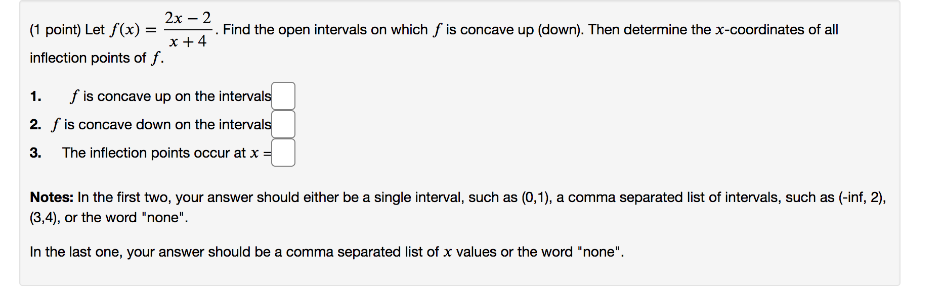 Solved Find the open intervals on which f is concave up | Chegg.com